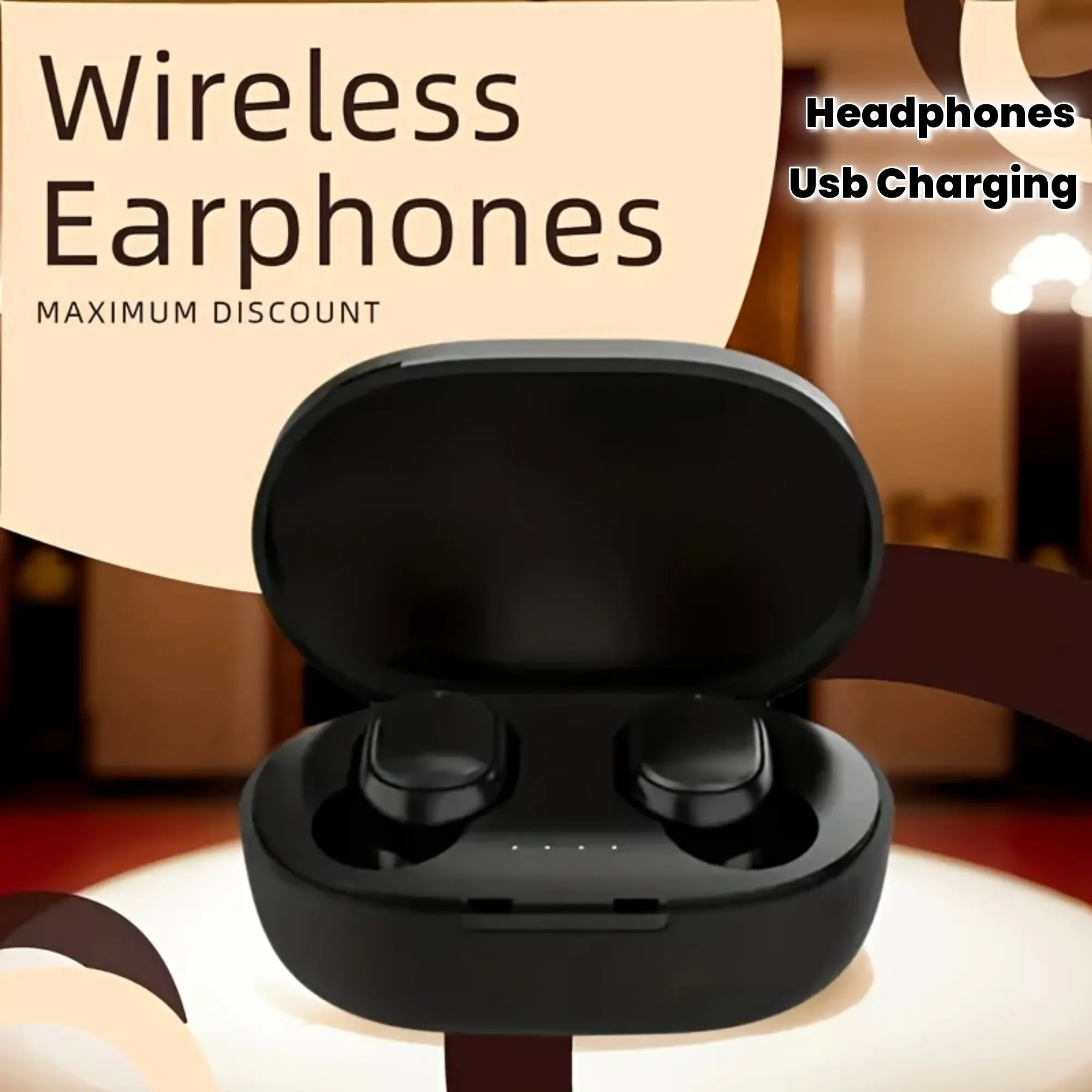 with LED Display, Touch Control, Volume Control, Condenser Microphone, USB Charging, Rechargeable Lithium Polymer Battery, Non-High Quality, Suitable for Gaming and Music, Compatible with iOS/Android Devices Headphones
