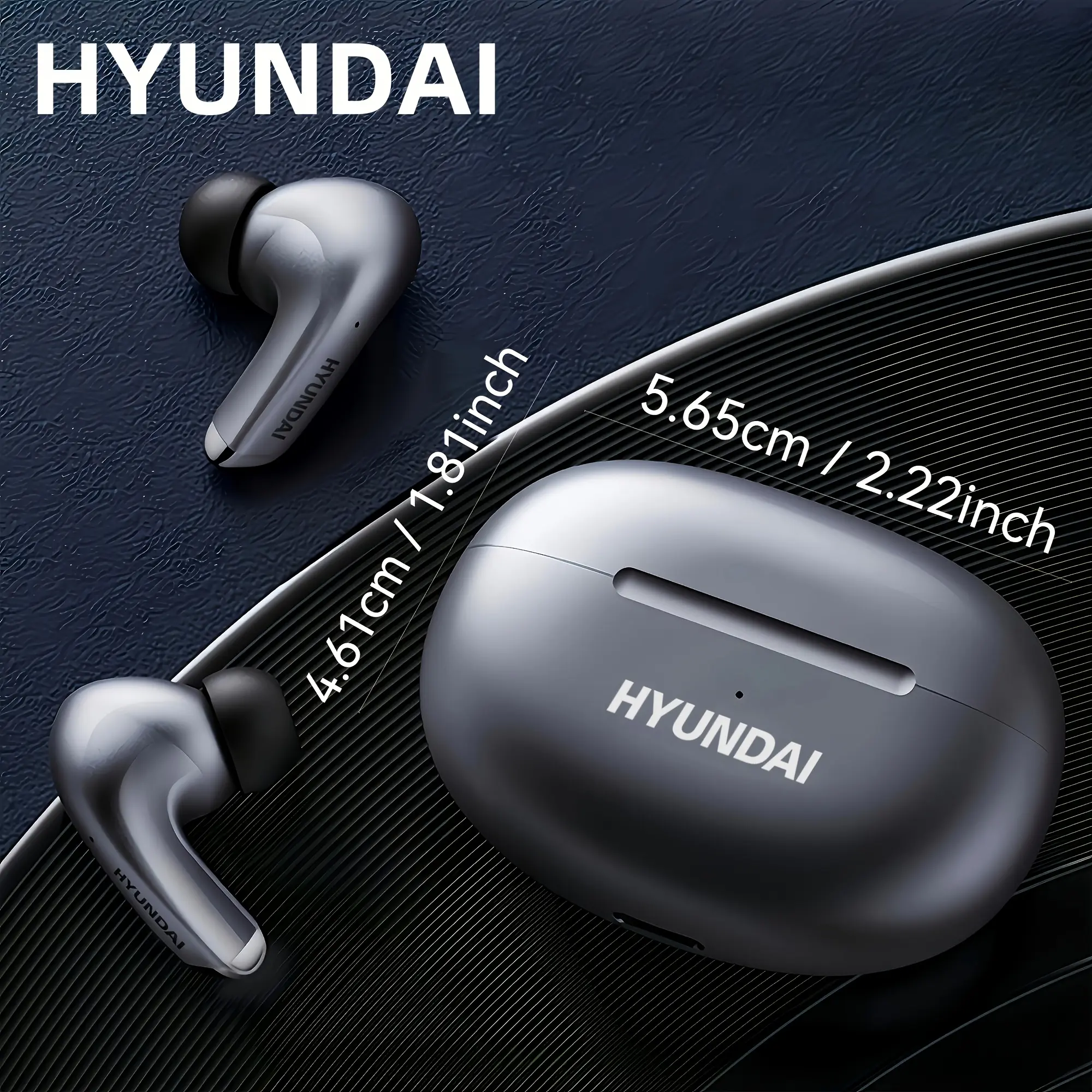for HYUNDAI LP5 Wireless Bluetooth Low Latency Battery Endurance Sound Isolation with Mic Game Sport Music