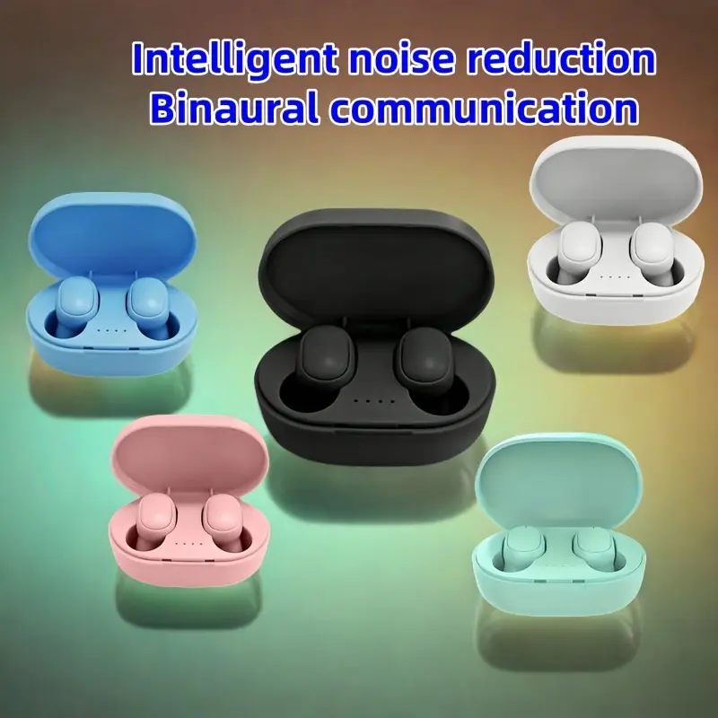Wireless Headphones Earbuds Ear Buds, Sports Stereo Mini True Wireless Earbuds, HiFi Sound Quality, Long Battery Life, Low Latency, Wireless Earbuds Are Suitable for Gaming, Sports And Gifts. Portable Headphones with Charging Case, Rechargeable Lithium Polymer Battery, Suitable for Gaming/Music/Sports/Business, The First Choice for Gifts