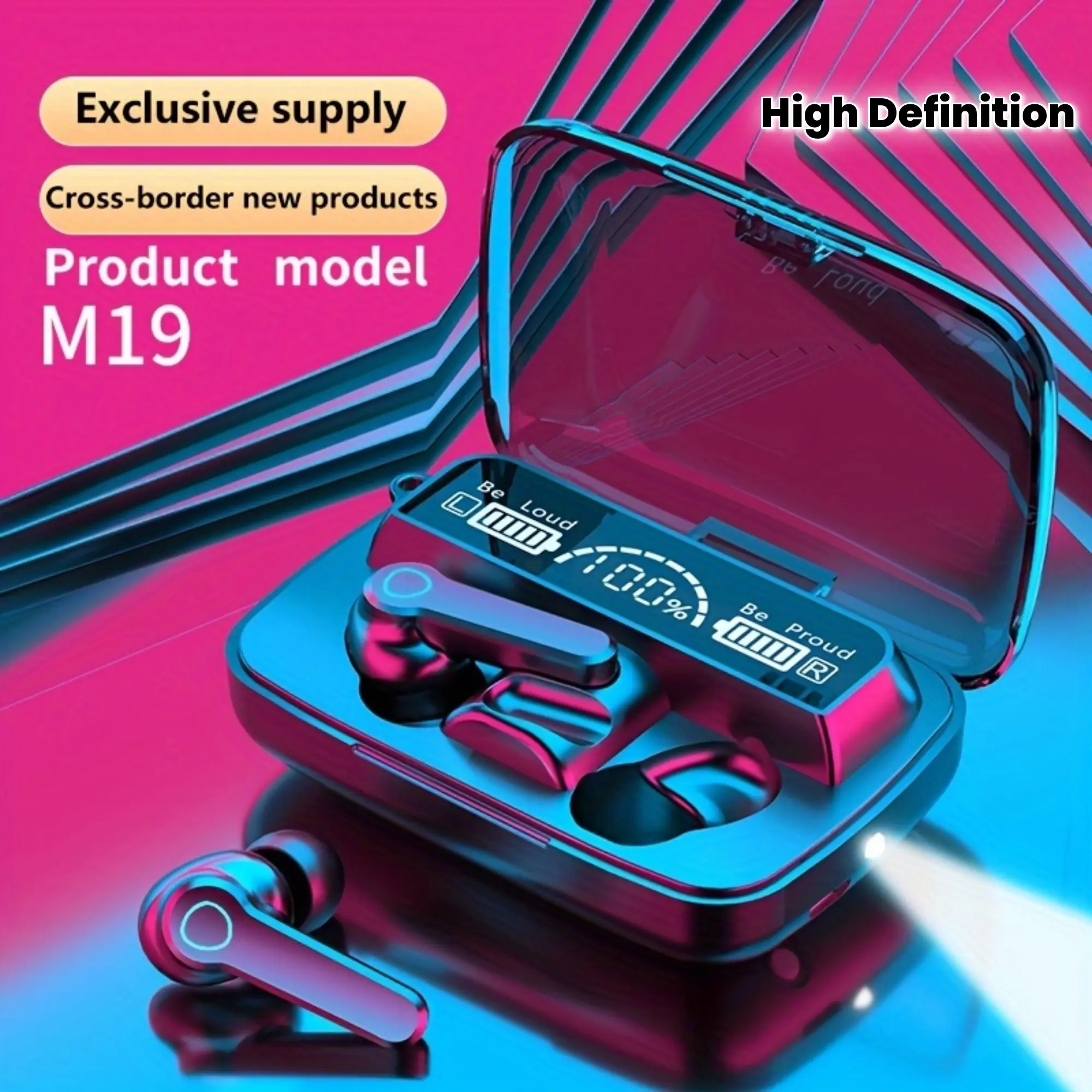 TWS Wireless Earbuds with Deep Bass Built-in Microphone, HiFi High-definition Stereo Wireless Headphones, Suitable for Gaming, Sports, And Cycling, Christmas Gifts
