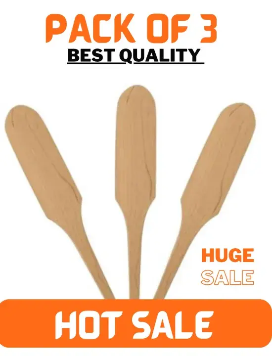 Pack of 3 Wooden wax stick, wax spatula,wax applicator ,Depilatory Waxing Accessories