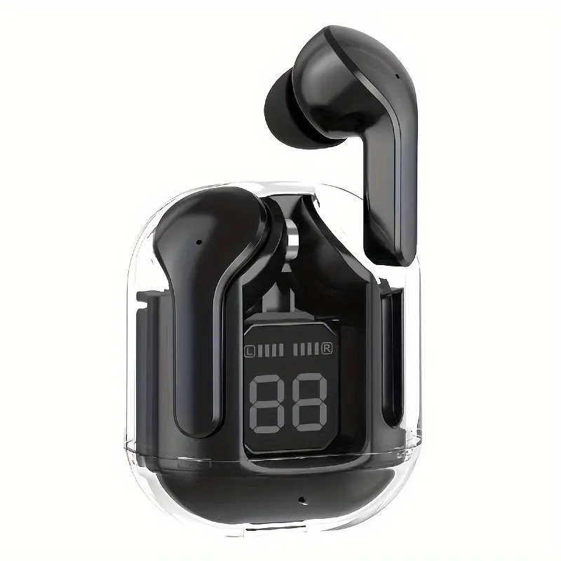 Air31 Wireless Sports Game Earbuds, TWS Mini Wireless Headphones, Transparent Case, Low-Latency, Noise Reduction, Voice Call, USB Charging, Anime Themed, for Gaming, Adult Use