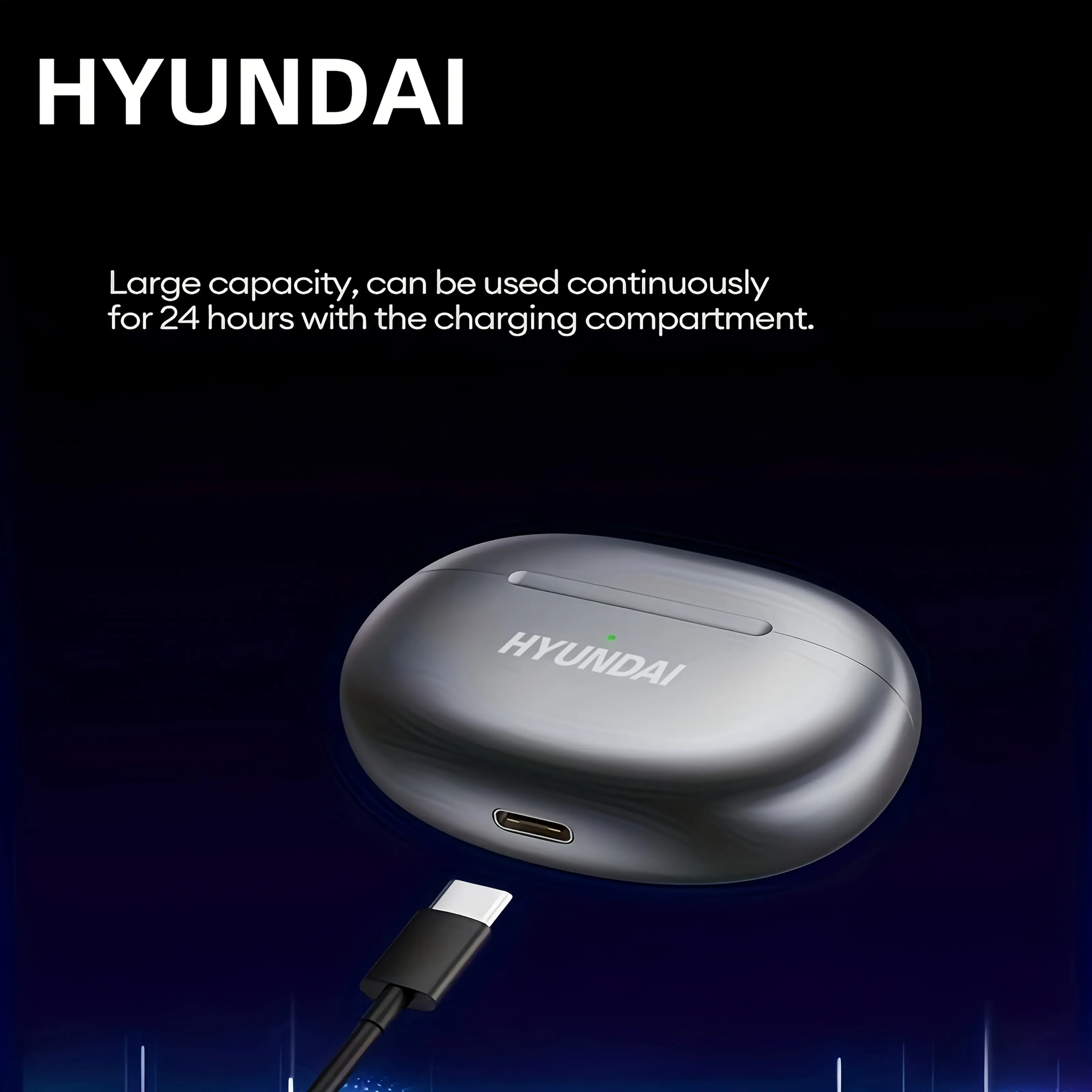 for HYUNDAI LP5 Wireless Earbuds with Active Noise Cancellation, Touch Control, USB-C Charging, Semi-Open Back Design & Condenser Microphone - Portable for Gaming, Outdoor Travel, Workouts, Workout Earbuds, Sleek Earbuds, Durable Plastic, Earbud, Headphone