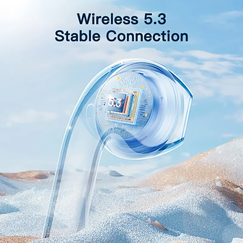 Wireless Earbuds, 10mm Speaker, Type-C Fast Charging Case, 25H Long Playtime, Compatible with iOS Android, Suitable for Gaming Business Music Wireless Headphones