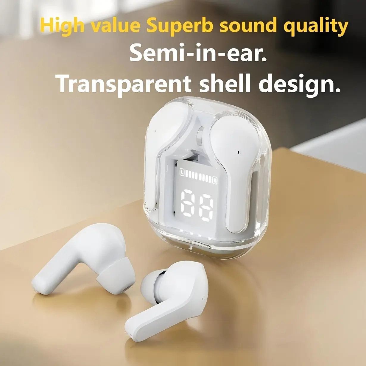 Wireless In-Ear High-Quality Headphones, Lightweight Design for Comfortable Wear; Secure Fit for Running and Commuting, Touch Control, Affordable Wireless Earbuds for Students and Professionals – Perfect for Daily Use in Various Scenarios, Headphone, Earbud, Earphone, Headset