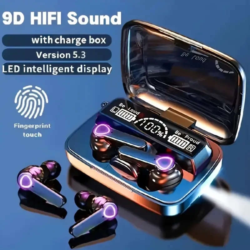 2025 New Arrival 1pc TWS M19 Wireless Sports Earphones with High-Fidelity Stereo Sound And Noise Reduction, 800Mah Charging, Compatible with All Phones - Gaming And Sports, Suitable for TWS In-Ear Earphones Android/Ios