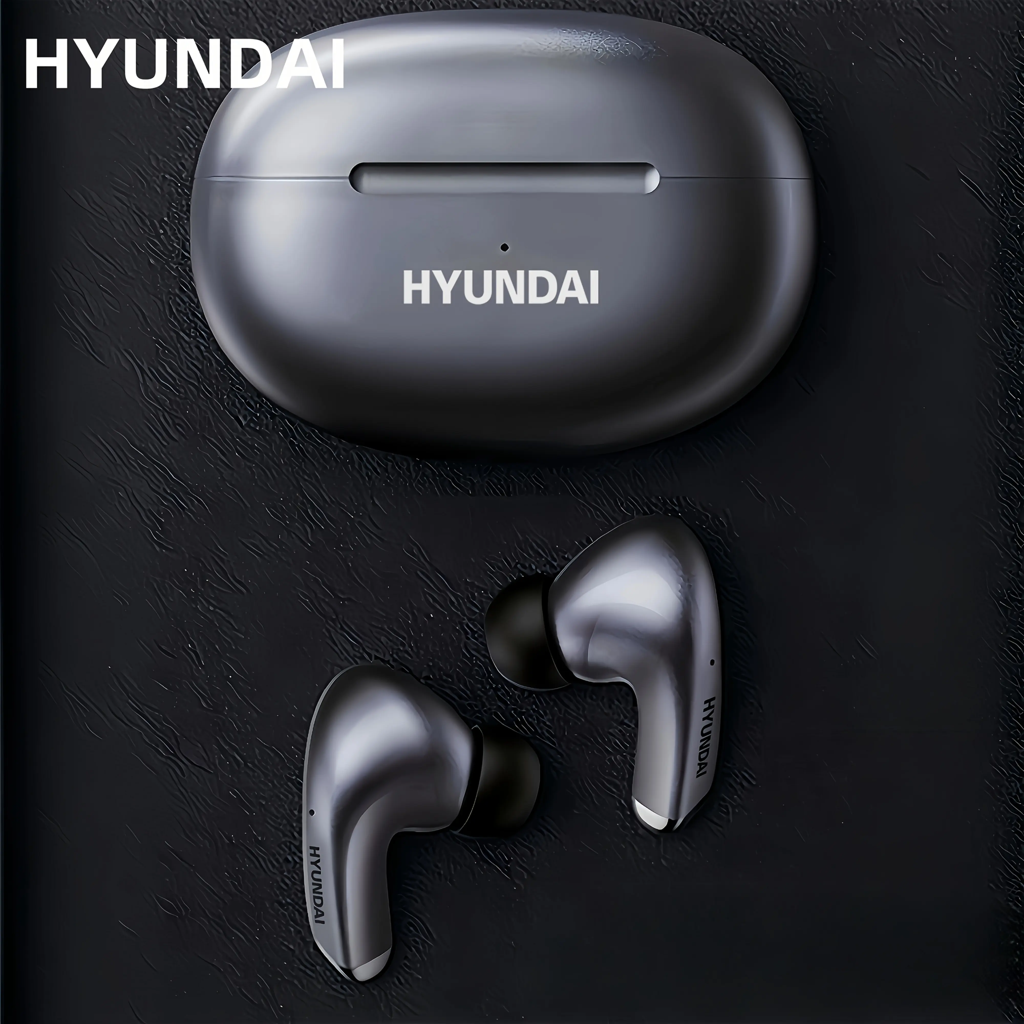HYUNDAI 2025 Hot Selling Wireless Wireless Earbuds - Low Latency, Long Battery Life, Sound Isolation, with Mic for Gaming, Sports, and Music, Touch Control, USB-C Charging, Semi-Open Back Design, Condenser Microphone, Ideal for Video Games and Calls, Gaming Headphones | Sleek Earbuds | Touch Control Earbuds, Earbud Headphones, Earbud, Headphone, Airbud, Earpod