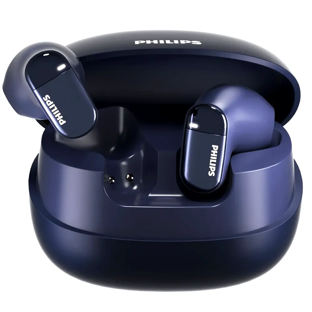 For Philips True Wireless BT Earbuds - Noise Cancelling HiFi Sound, In-Ear Headset with Mic, Sweat-Resistant, Touch Control, USB-C Charging, Compatible with iOS & Android Devices, Sports & Fitness, TAT2169, Wireless Headphones, Fitness Audio Gear, Sleek Design, Durable Plastic