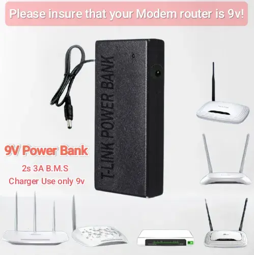 9v Power Bank wifi Modem Router For 9v Tenda.Tplink.