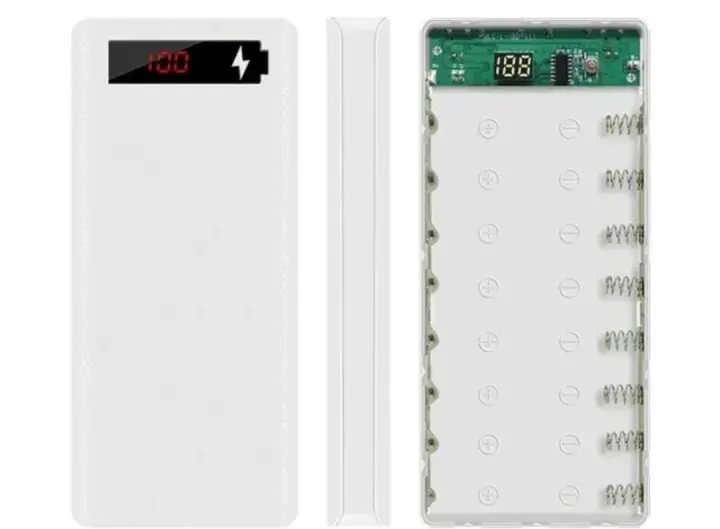 Different size ofLCD Display DIY 2X4X 8x18650 Battery Case Power Bank Shell Portable External Box Without Battery Powerbank