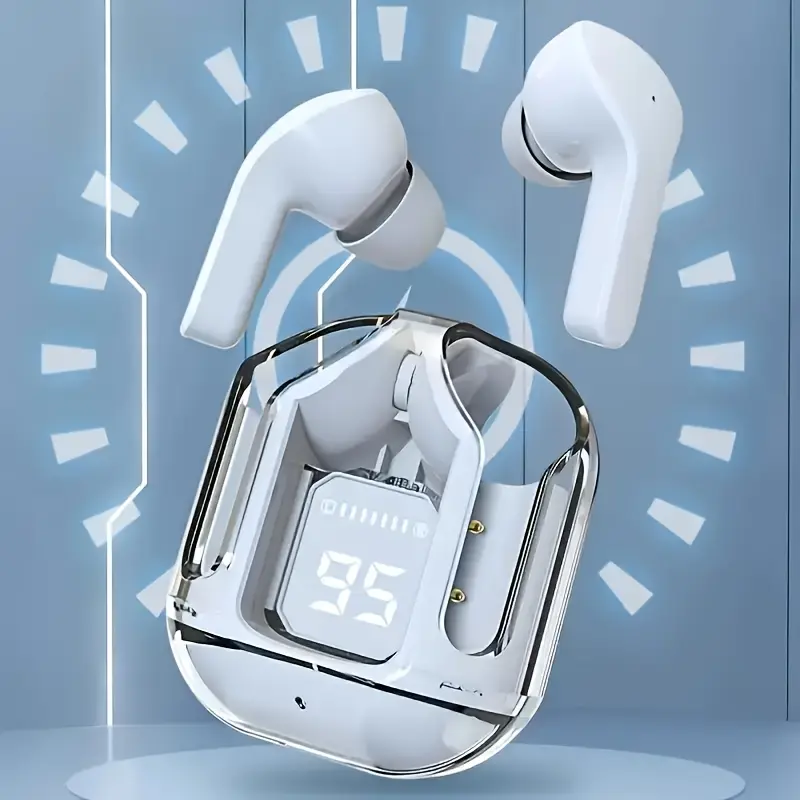 1pc Crystal Clear TWS Earphones - Wireless Stereo Sound, Touch Control, Low Latency and High Performance, Ergonomic Design, Suitable for Android and iOS