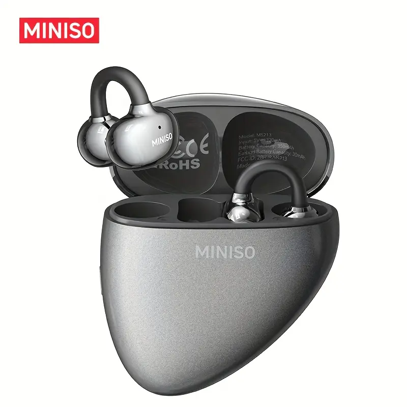 MINISO MS213 New Massage Wireless Clip-On Earbuds with 6.0 Technology, HIFI Sound Quality, 9D Surround Sound, Comfortable Fit, Smart Call Noise Cancellation, Long Battery Life, Quick Charge, Three Adjustable Vibration Modes for Music and Massage Experience, Sports Headphones, Headphones, Earbuds, Airbuds, Earpods, Headsets