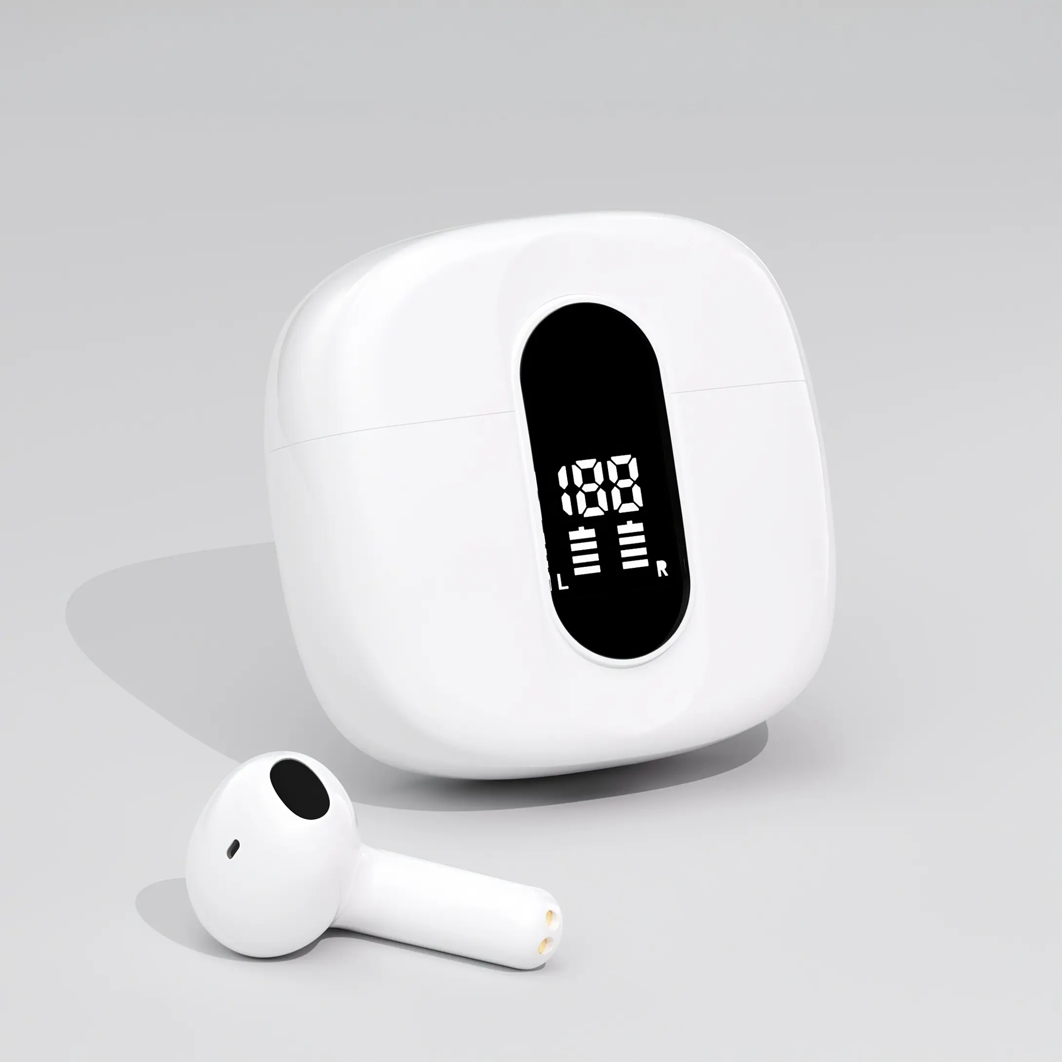 New Senyang 2025 New Style True Wireless Semi-In-Ear TWS Couples Fashion Headphone Mini Couples Earbuds Music Earplug Gaming TWS HIFI Bass Stereo ENC HD Calling Earphones for Android & Iphone Cellphone Sports Earpieces Smart Headset