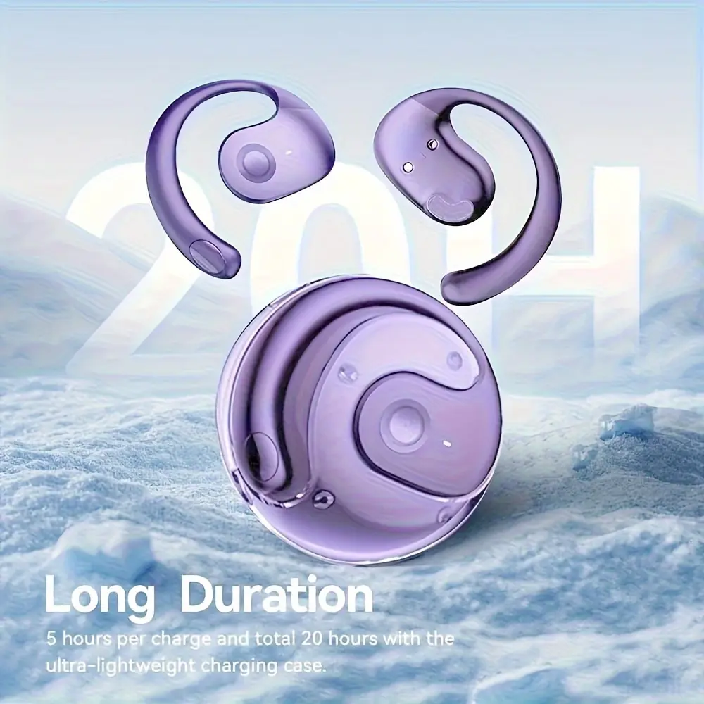 Wireless Headphones, Stylish Appearance, Long Battery Life, with ENC Noise Canceling Earphones, True Copper Ring Composite Membrane, Deep Heavy Bass, Wireless Connection, Suitable All Smartphones, Suitable Business And Travel- Type-C Charging
