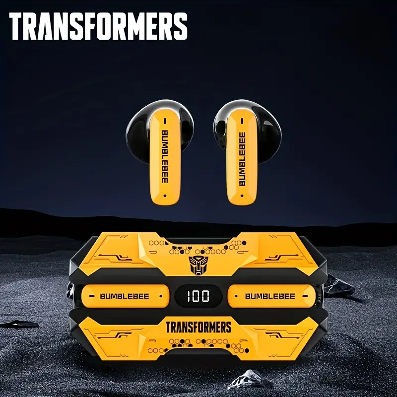 Transformers TF-T01 TWS Wireless Earbuds, HiFi Stereo Sound with Microphone, Dual Mode Earphones, USB Type-C Charging, Rechargeable Lithium Polymer Battery, Gaming& Music Enthusiasts., Workout Earbuds, Gaming Headphones, Stylish Audio, Sleek Earphones, Durable Build, Longlasting Battery, Touch Control, Wireless Headphones, Gamers, Commuters