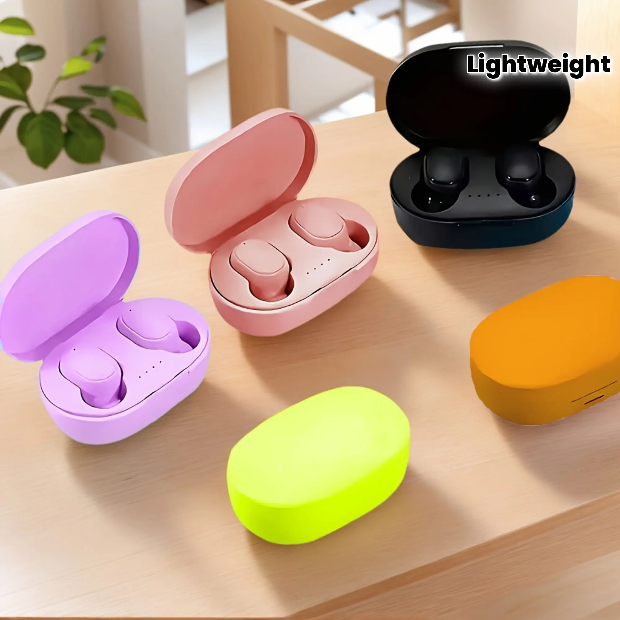 Lightweight And Fashionable Wireless Earbuds, Touch Control, Stereo Sound, Lithium Polymer Battery, Stereo In-ear Earbuds with Microphone, Portable Earbuds with Charging Case, Compatible with Smartphones, Suitable for Gaming, Music, Sports And Business, The First Choice for Gifts