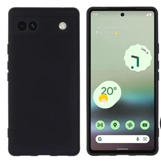 Google Pixel 6A Cover Soft Design Shockproof Soft Silicone Case with Drop Resistance Black TPU Back Cover Case with Camera Protection Bumper Camera Protective Mobile Back Cover