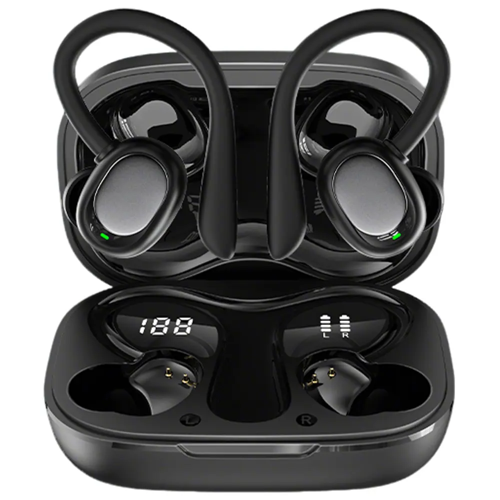 ANKRIYUL TWS Wireless5.4 Stereo Earbuds earphones, Sport Headset with earhook, Stereo In Ear headphones, Ear Buds with Charging Case, Gym Accessories, Sports Earbuds, Earhook Design, Ergonomic Fit, Snug Fit, Secure Grip, Active Lifestyle, Gym Goers