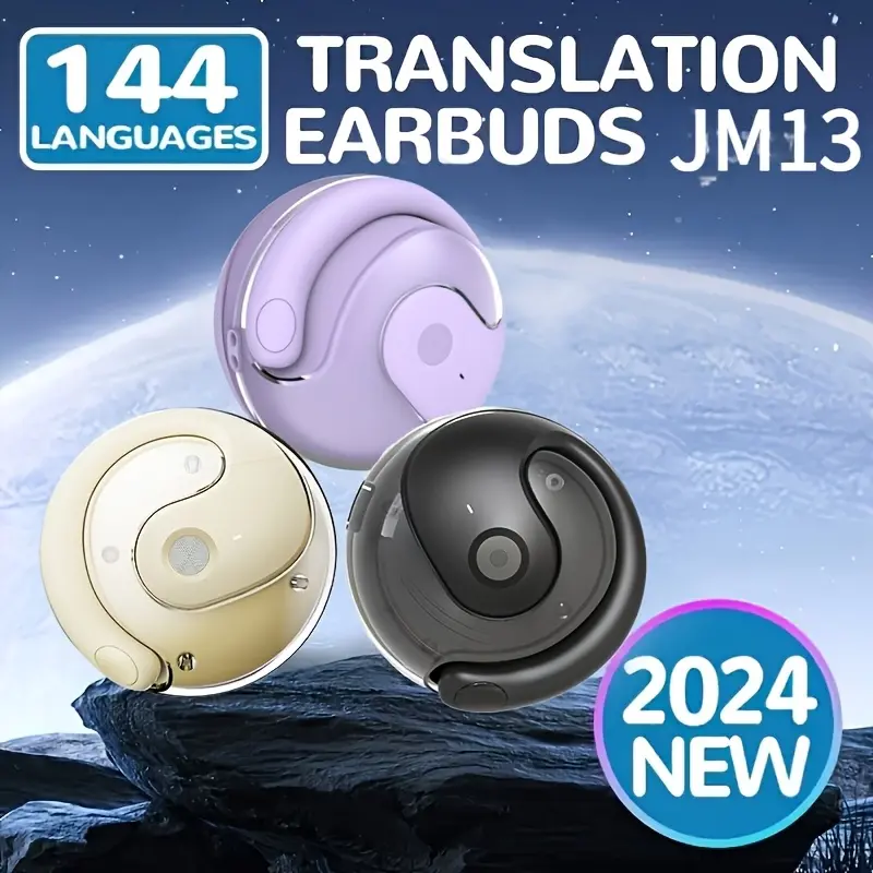 Translation Earphones Supporting Over Languages, Small Coconut Ball Hanging TWS Wireless Earphones, Music Without Delay, Translation Earphones, Conference Recording Translation, Real-Voice Translation, Fast Charging