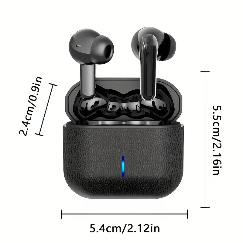 Wireless Earbuds, Chip 5.3 in-Ear Headphones with Microphone 30H Playtime Calls 13mm Speaker Ear Buds with Charging Instant Pairing Lightweight Earbuds Work Sports