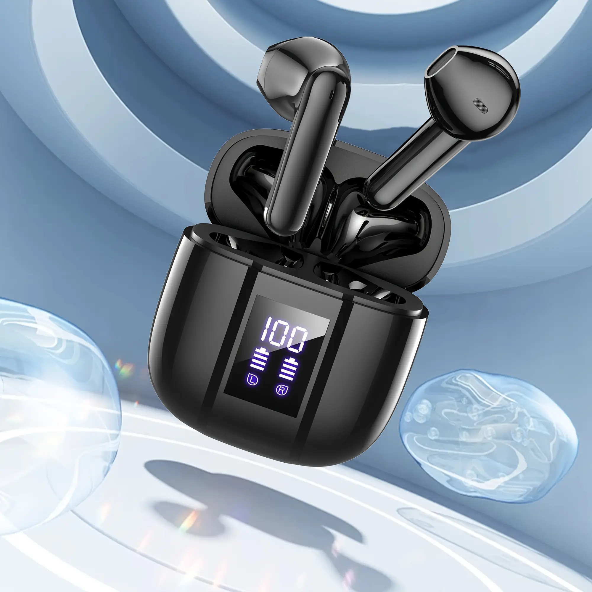 Extremely Lightweight Wireless Earbuds Featuring Wireless 5.3, 14.2 Mm Stereo Drivers, And a Compact 3G Design with a 48-Hour Battery Life. They Come with an Independent LED Digital Display And Are Available in Various Colors. These Wireless Headphones Are Compatible with Many Mobile Phones And Tablets, Making Them an Ideal Gift for Birthdays Or Other Occasions.