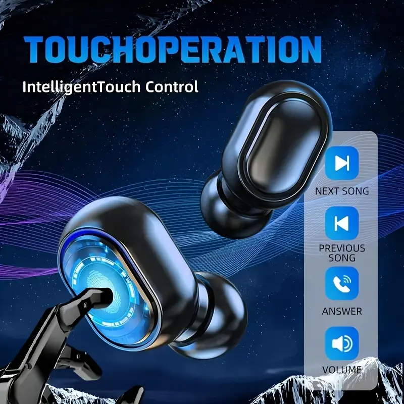 New TWS In-Ear Wireless Earbuds, High-Quality Sound Wireless Earbuds with Digital Display, Long Battery Life, Sports Earbuds, Compatible with Mobile Phones and Computers, Suitable for Running, Music, Work, etc., Various Outdoor Activities, Wireless Wireless Headphones, Wireless Wireless Earphones, Earbud, Headphone, Original Wireless Headphones