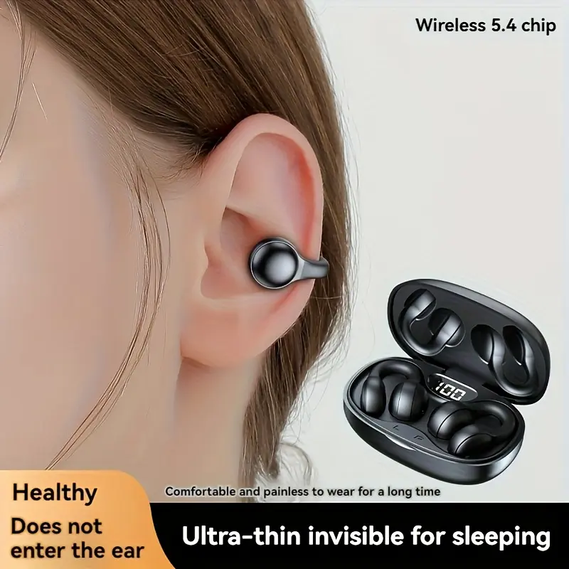 2025 Latest Model Bluetooth Wireless Earbuds with Air Conduction, Noise-Canceling Sports Headphones for Long-Lasting Calls, Wireless Mini Earbuds, Headphones Noise Cancelling, Earphones Wireless, Wireless Charging Earbuds, Wireless Gaming Earbuds, Workout Headphones, Running Earbuds, Secure Fit, Lightweight Headphones, Highquality Sound, Durable Plastic, Office Workers, Fitness Enthusiasts