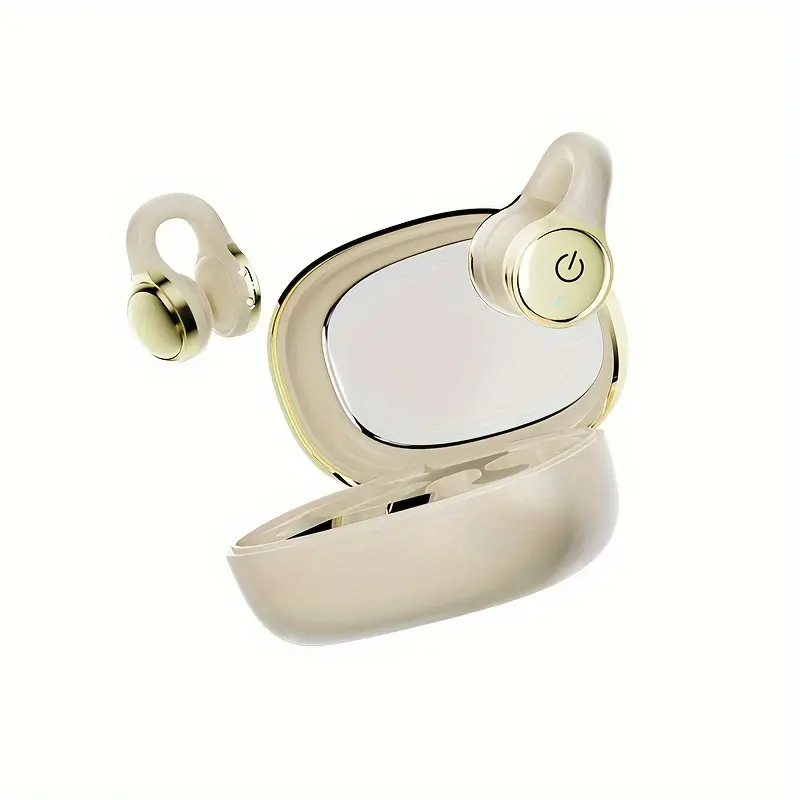 New Senyang True Wireless clip-on macaron sports headset couples Earbuds Electroplated headphones video comfortable music TWS HIFI bass Stereo HD calling Earphones adapted for Android for iPhone Cellphone business Earpieces smart headphones for Valentine's Day gift