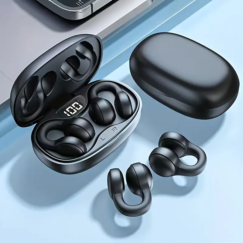 2025 Latest Model Hanging Ear Wireless Wireless Headphones, Air Conduction Bt Earbuds with Noise Cancellation, Sports Calls, Long Battery Life, Wireless Headphones