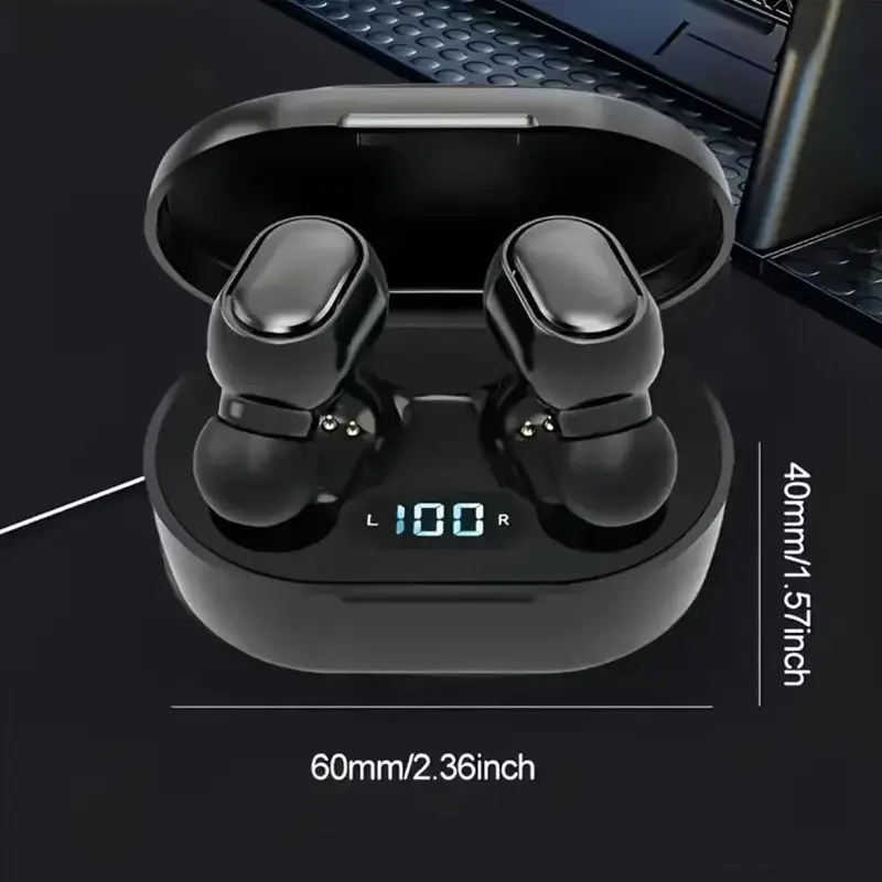 Original E7S Wireless Wireless Headset with Mic LED Display Earbuds TWS Earphone Wireless Headphones Earbuds, Handsfree Calls, Modern Earphones, Durable Plastic, Earbuds Wireless, Office Workers, Workout Earphones, Sleek Design, Lightweight Earphones, Tws Earphones, Active Lifestyle