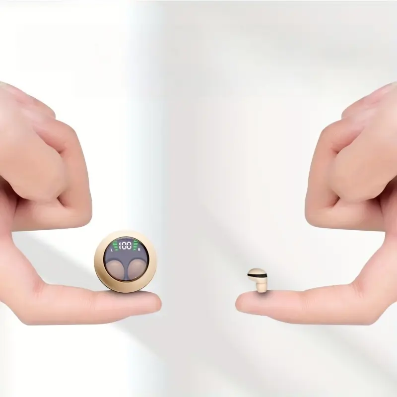 New Mini Invisible Wireless Headphones, Ultra Small Hidden Earbuds with Long Standby Time and Microphone, Suitable for Both Men and Women