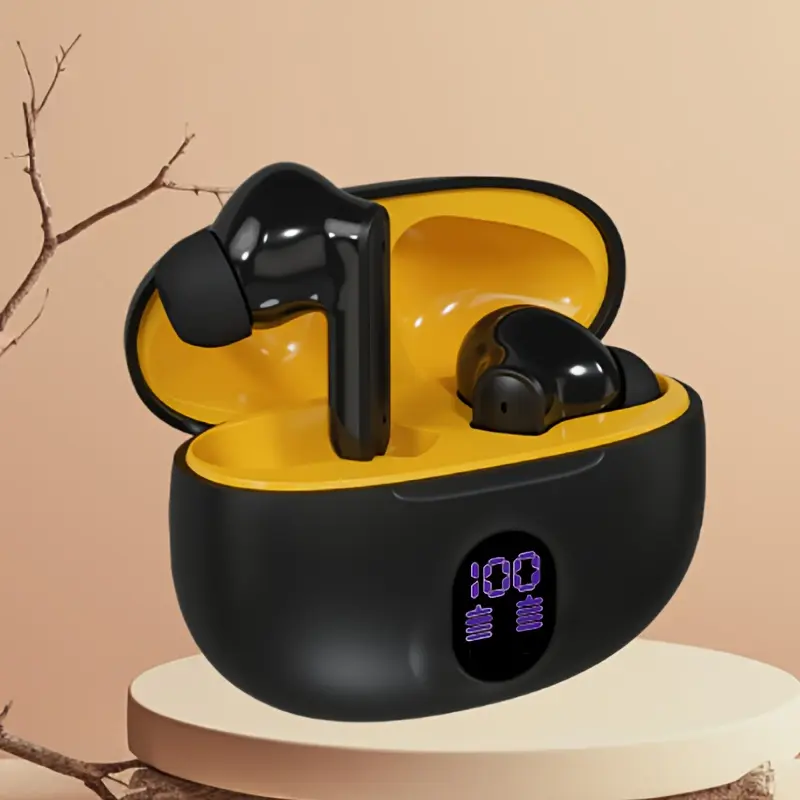 FHRM TWS wireless headset, LED power display, long battery life, HIFI sound quality, support for fast pairing, compatible with a variety of wireless devices, suitable for sports, commuting, games, leisure, holiday gifts for men and women recommend
