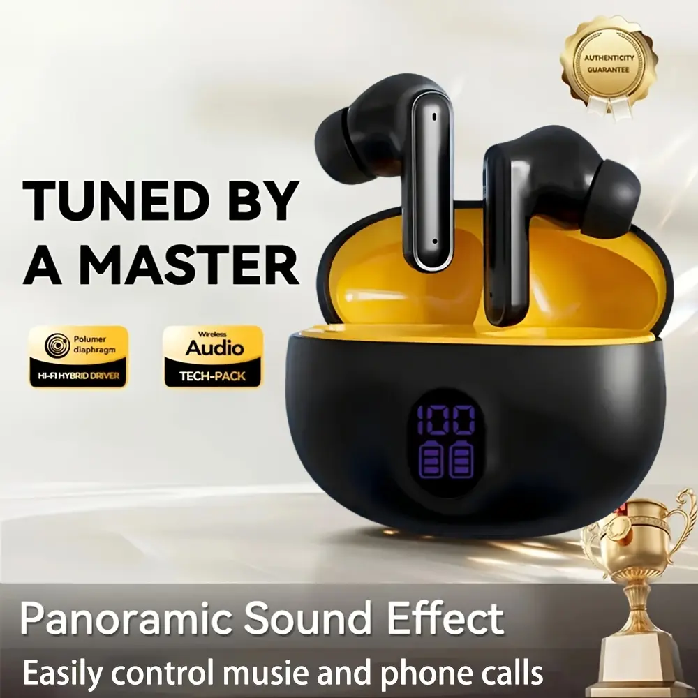 LED wireless earphones with high-definition sound quality, HIFI bass, lightweight and portable, wireless 5.4 system, low latency, automatic connection, comfortable to wear, stereo earphones, suitable for commuting, office and entertainment, couples., Earbud Wireless, Wireless Earbuds Noise Cancelling, Open Ear Wireless Earbuds, Earphones Wireless, In Ear Wireless Earbuds, Travel Headphones, Entertainment Earphones, Modern Earphones, Lightweight Earphones, Noise Isolation,