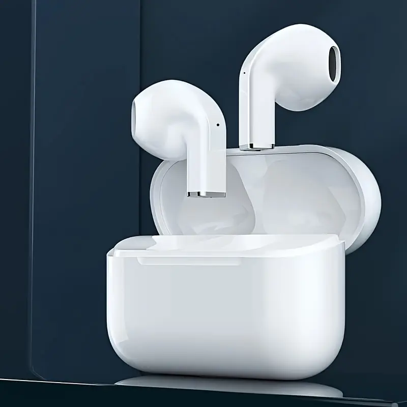 LAN XUN True Wireless 13.46cm In-Ear Smart Headphones- Comfortable HIFI Bass 9D Stereo HD Earbuds for Android& iPhone, Rechargeable Lithium Battery, Touch Control, No Noise Cancellation, Ideal for Calling, Music, and Sports, Rechargeable E