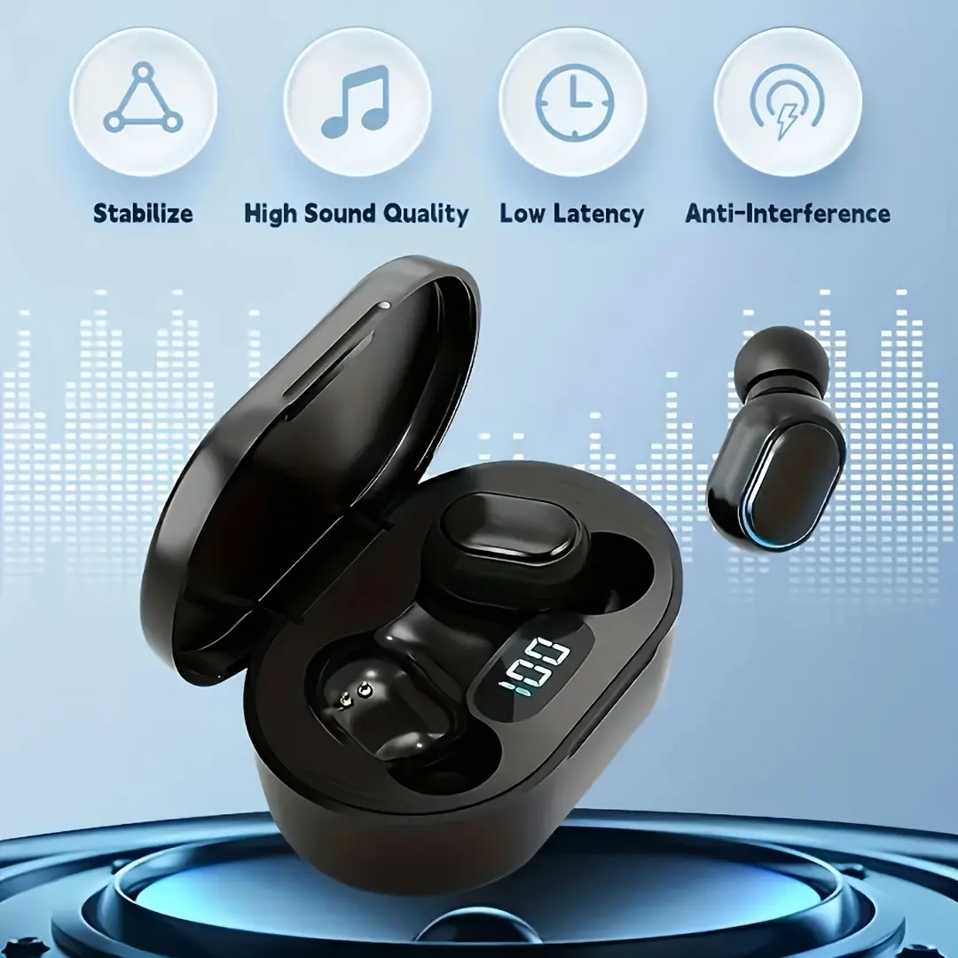 New True Wireless Long-Lasting Low-Latency High-Quality Sound Sports Earbuds with Digital Display Suitable for Fitness Running Hiking Outdoor Activities