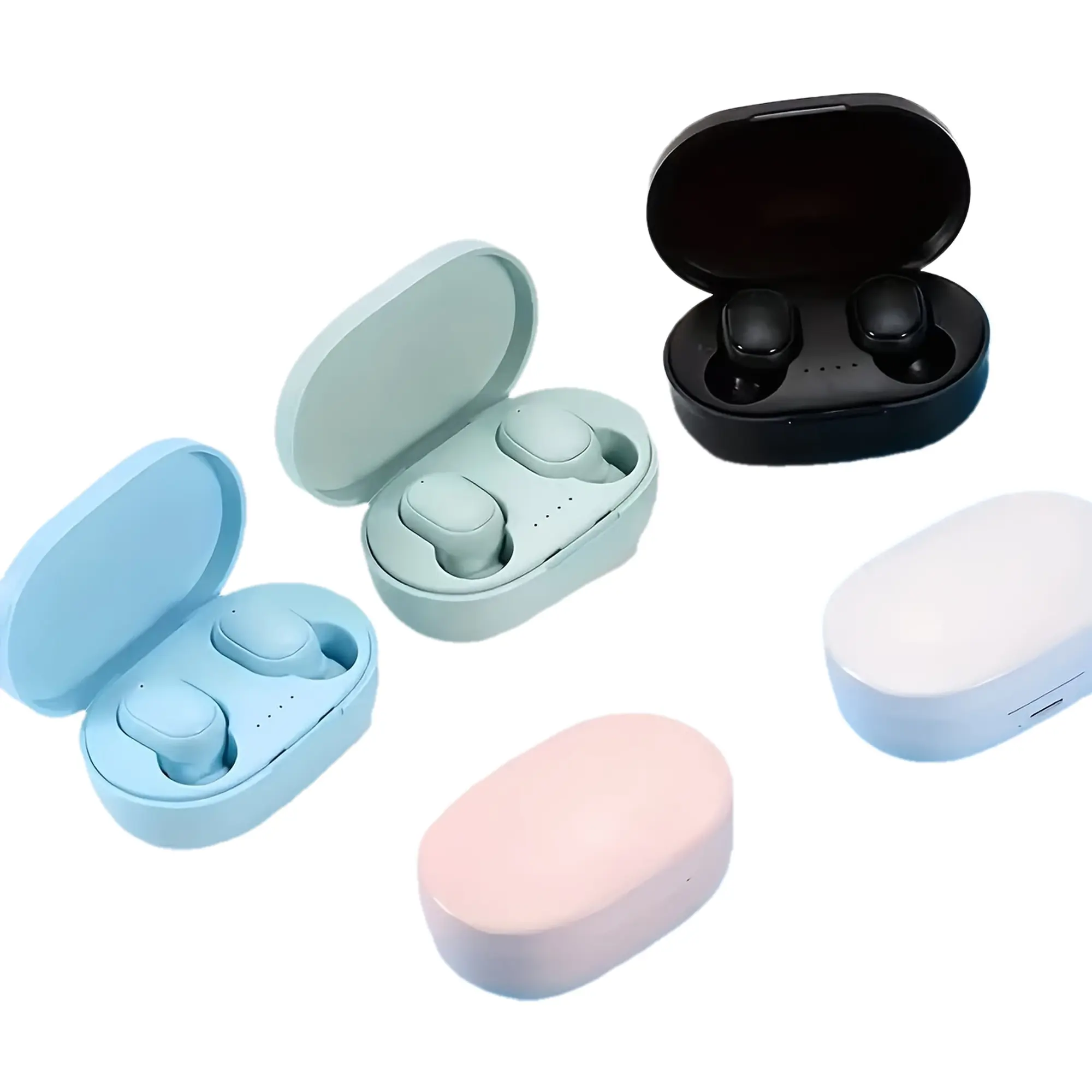 Wireless Earbuds, Available in Multiple Colors, with Volume Control, Capacitive Microphone, Semi-Open Design, USB Charging, Rechargeable Lithium Polymer Battery, TWS Wireless Headphones for Gaming and Music, Compatible with iOS/Android Devices - Adult Model