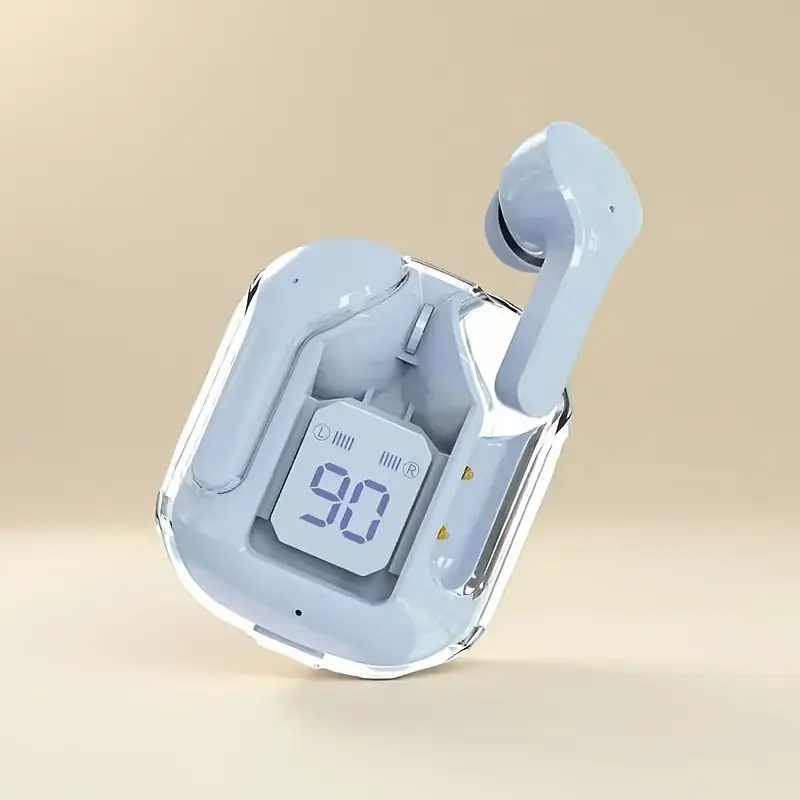TWS Wireless Earbuds, Transparent Space Capsule, High-Performance Compact Design for Outdoor Sports & Office Music DJ, Clear Call Quality/LED Display, High-Fidelity Stereo, Perfect Gift for Couples & Holidays