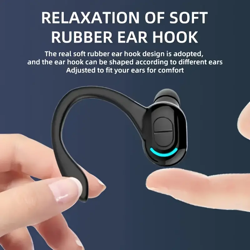 1pc Lightweight Sports & Music Headphones, Wireless Earbuds with Ultra-Long Battery Life and Active Noise Cancellation - Perfect for Sports, Compatible with Smartphones, Wireless Earbuds, Workout Earbuds, Sleek Design, Durable Plastic, Comfortable Fit, Workout Headphones, Modern Earbuds, Highquality Audio, Noisecanceling Headphones, Fitness Enthusiasts, Earbud, Headphone