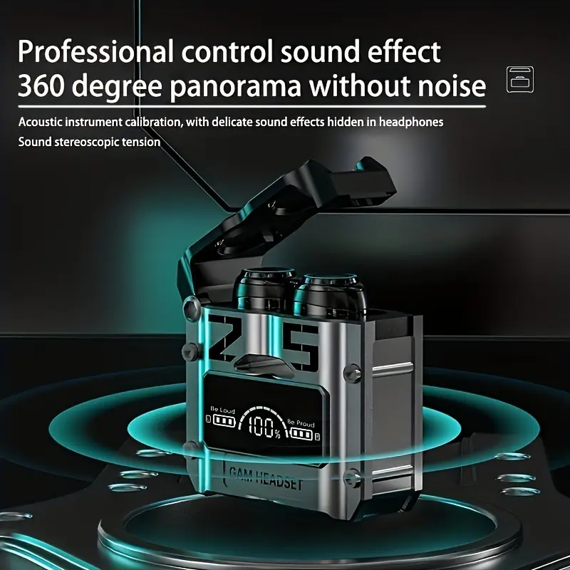 Wireless Earbuds with HiFi Sound & Touch Control - TWS 5.3, Wireless, Noise-Canceling, Detachable Cable, 400mAh Charging Case, Compatible with Smartphones - Perfect for Sports, Gaming, Movies & More, Earbuds Wireless Wireless Headset High-capacity Wireless 5.3 Low Power Consumption E-sports Gaming Headset