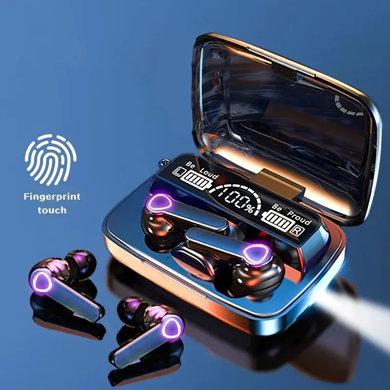 TWS Wireless Earbuds with Digital Display, Noise-Cancelling, HiFi Sound, LED Charging, Wireless 5.0, Comfort Fit Gaming& Calls, Call Earbuds| Digital Display| Compact Charging, Earbuds Wireless
