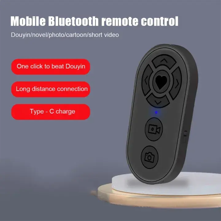 Selfie Remote Wireless Remote Mobile Phone Selfie Photo Shutter For Tiktok Video Page Turner Rechargeable Bluetooths Remote Controller