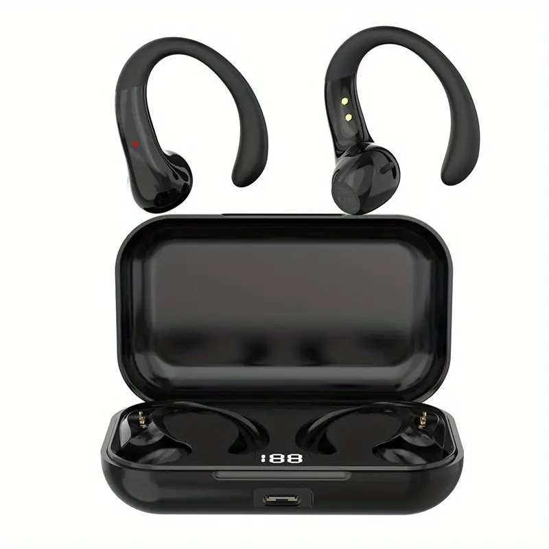 OWS-12 Wireless Earbuds True Wireless Semi-In-Ear Design Air Conduction Hi-Fi High-Resolution Sound Ultra Comfortable Wear 360° Surround Sound Wireless 5, 4 Stable Transmission Long Battery Life Suitable for Running Fitness Business Calls Full Phone Compatibility High-End Sports Earphones Ultra Clear Calls Zero Pressure Pain-Free Long-Term Use Ear Ventilation Safe Travel Music and Gaming Smart Touch Control Ultra Lightweight Flagship Sound