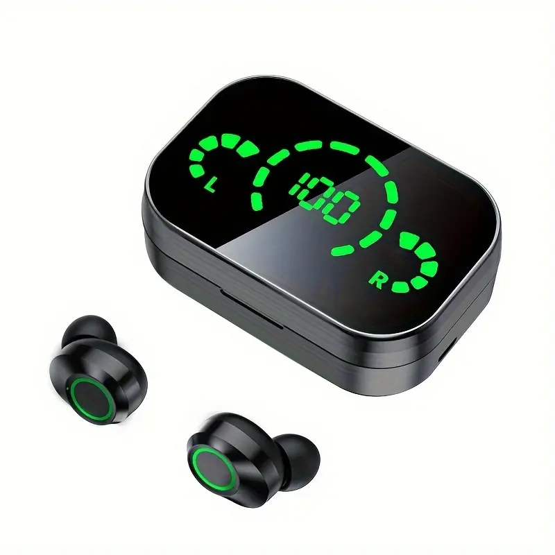 Wireless In-Ear Sports Earbuds, High-Quality Noise Reduction, Ultra Long Life, 2023 New Model with HD Digital Display, Wireless Connectivity, Remote Control, USB Charging, 800mAh Battery, Anime Themed, for Gaming