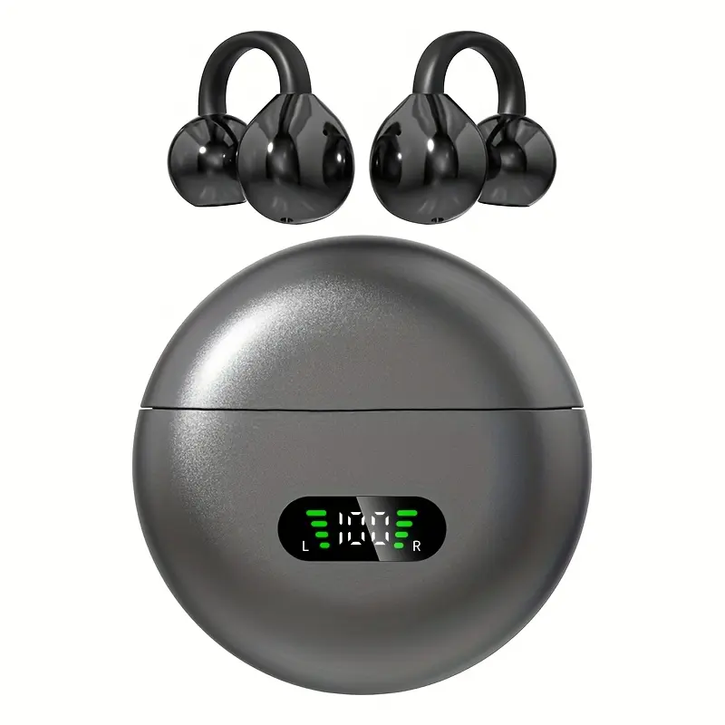 New TWS Wireless Earphones, Ear Clip Earbuds with Mic, Open Earphone, Lightweight Earphones Comfortable to wear, Wireless headphones Touch Control for Sports Running, Gift for Boyfriend and Girlfriend, Sports Running Earbuds, Daily Commute Companion, Clip-On Earbuds, Touch Control Earphones, Lightweight Build, Sleek Audio Gear, Comfort-Focused Construction, Breathable Ear Design, Wireless Mini Earbuds, Earphones Noise Cancelling, Open Ear Headphones, High Quality Earbuds,