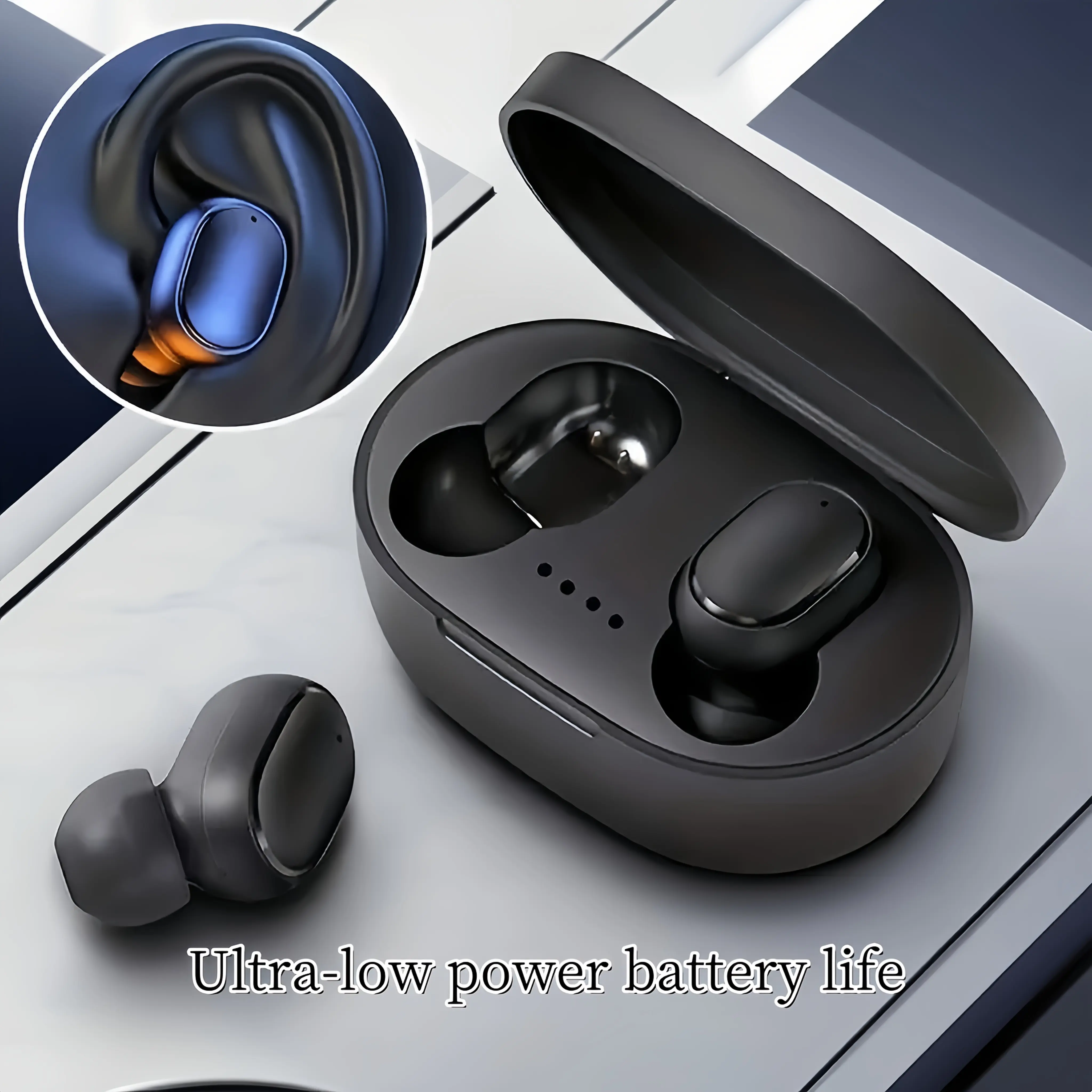 Wireless In-Ear Headphones Earbuds with Charging Case | Ultra-long battery life Immersive sound effects, suitable for mobile phones, tablets, laptops, suitable for commuting/fitness/gaming all-round partners | Super high-value ergonomic design, five color options to buy!