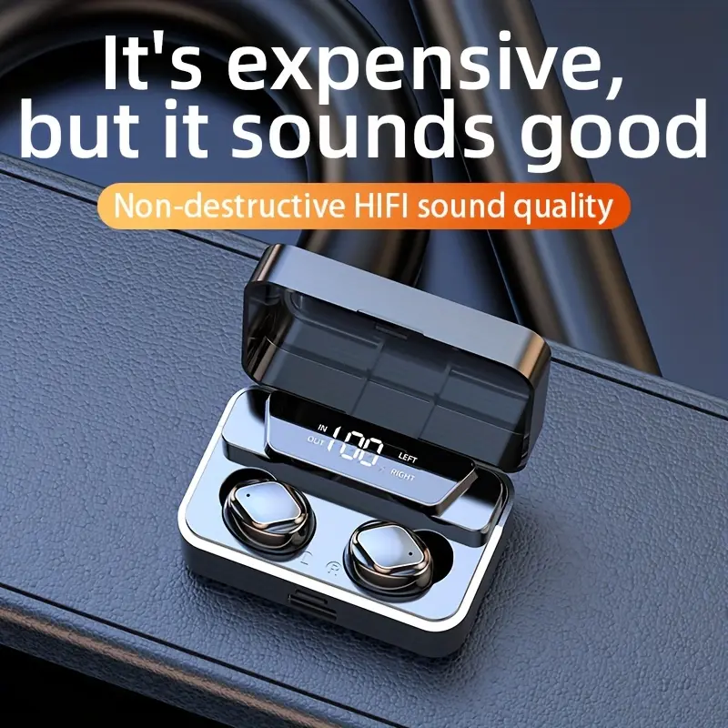New Wireless Stereo Earbuds - Earbud Headphones with Touch Control, High-Definition Microphone, and Charging Case - Best Gift for Men and Women, Perfect for iPhone and Android, Sports and Gaming Life