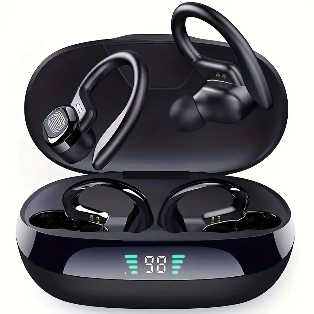 LIFEBEE Wireless Earbuds, In-Ear Headphones, Wireless Headset, TWS Earphones with LED Display/Charging Case, Sports Ear buds Earhooks for iOS/Android