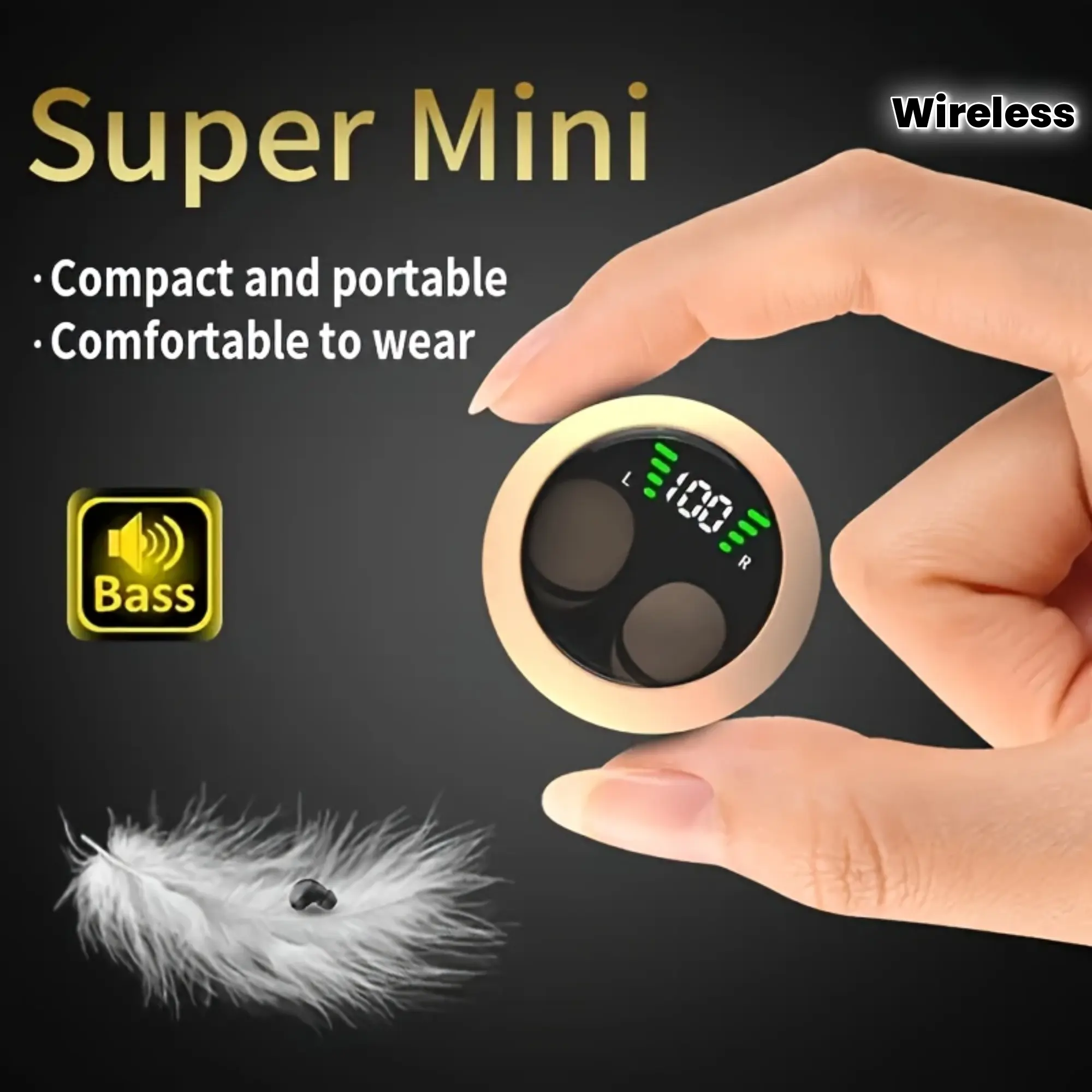 The Smallest Invisible Mini Earbuds, Wireless And Discreetly Hidden, Suitable for Work, Small Headphones, Invisible Sleep Wireless Earphones, Designed for Narrow Ear Canals.
