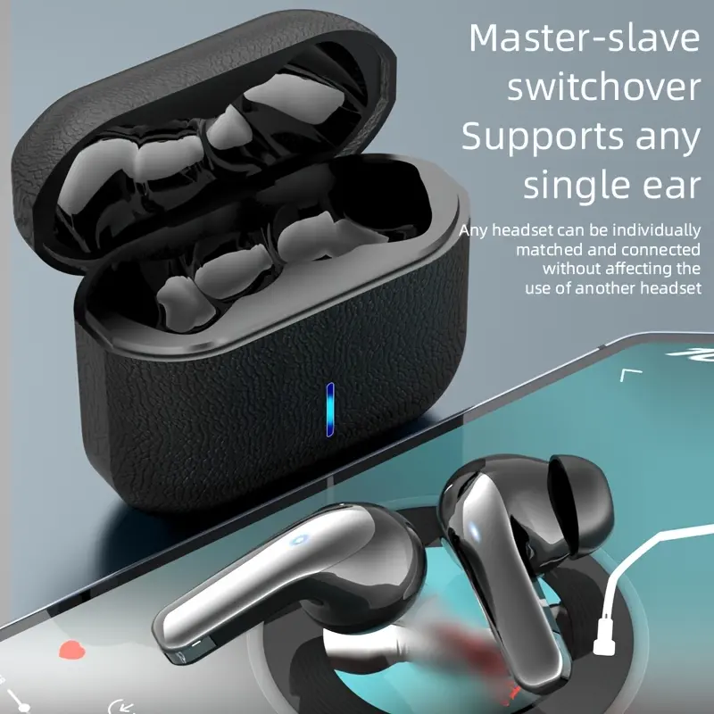 2025 New Senyang True Wireless Music Semi In-Ear Headphones Couples Sports Mini Earbuds Video TWS 9D HIFI Stereo HD Calling Stereo Cortical Earphones for Android for Iphone Music Cellphone Smart Earpieces Headphones