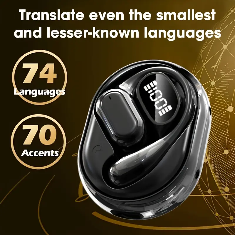 LANXUN AI Translation Earbuds Real Time, 3-in-1 Translator Earbuds 150 Languages& Accents, Open Ear Wireless Ear Buds Wireless with Charging Case Fit IOS& Android, Suitable for Travel, Business, And Study, Graduation Season Gifts, Translation Earbuds For All Languages, Study Aid, Business Communication, Modern Translator, Compact Earbuds, Usbc Charging, Highquality Microphone, Multilingual Earbuds, Realtime Translation, Frequent Travelers, Language Learners